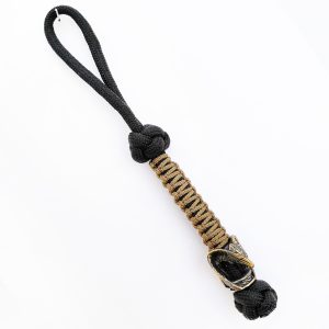 Hand-Made Paracord Keychain with Raven Bead