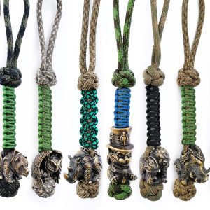 Finished Paracord Keychain with Any of Your Bead. Hand-Made Work
